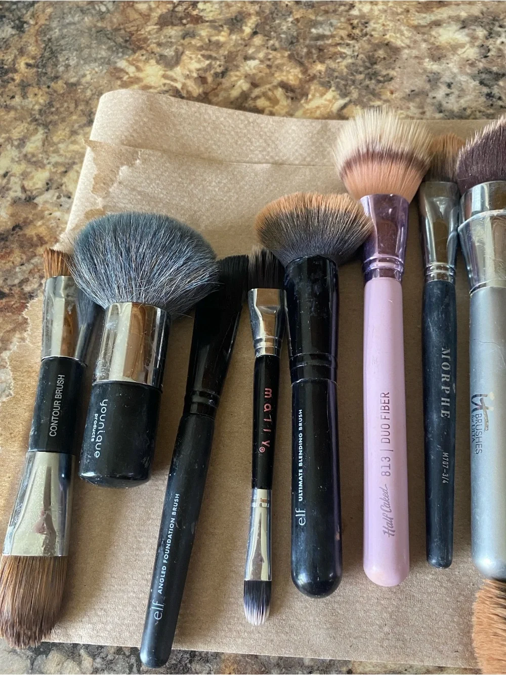 Morphe Multi-Brush Set with Black, Pink, Silver and Gold Handles